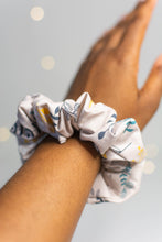 Load image into Gallery viewer, Beige Floral Scrunchie
