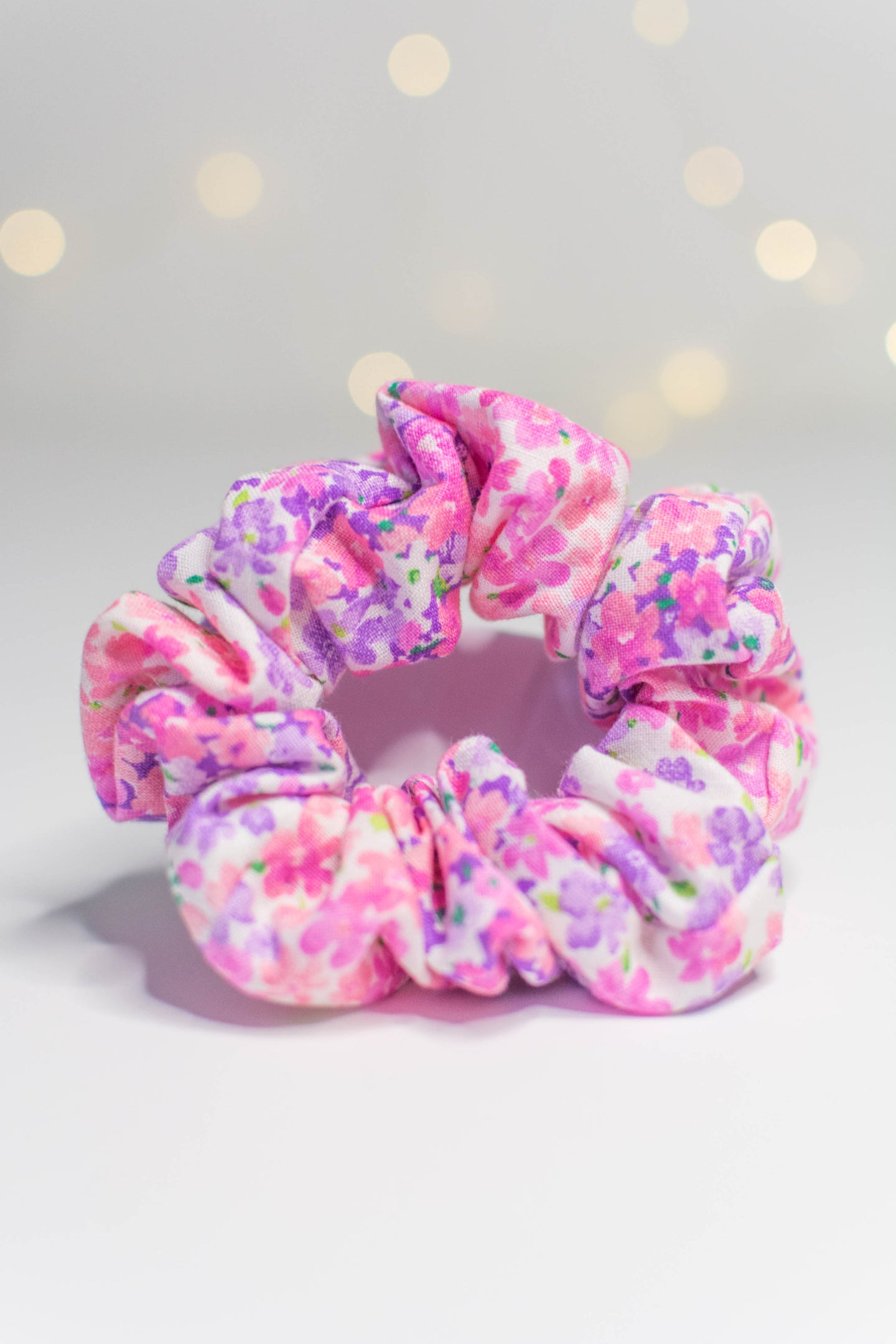 Pink/Purple Floral Scrunchie