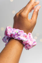 Load image into Gallery viewer, Pink/Purple Floral Scrunchie
